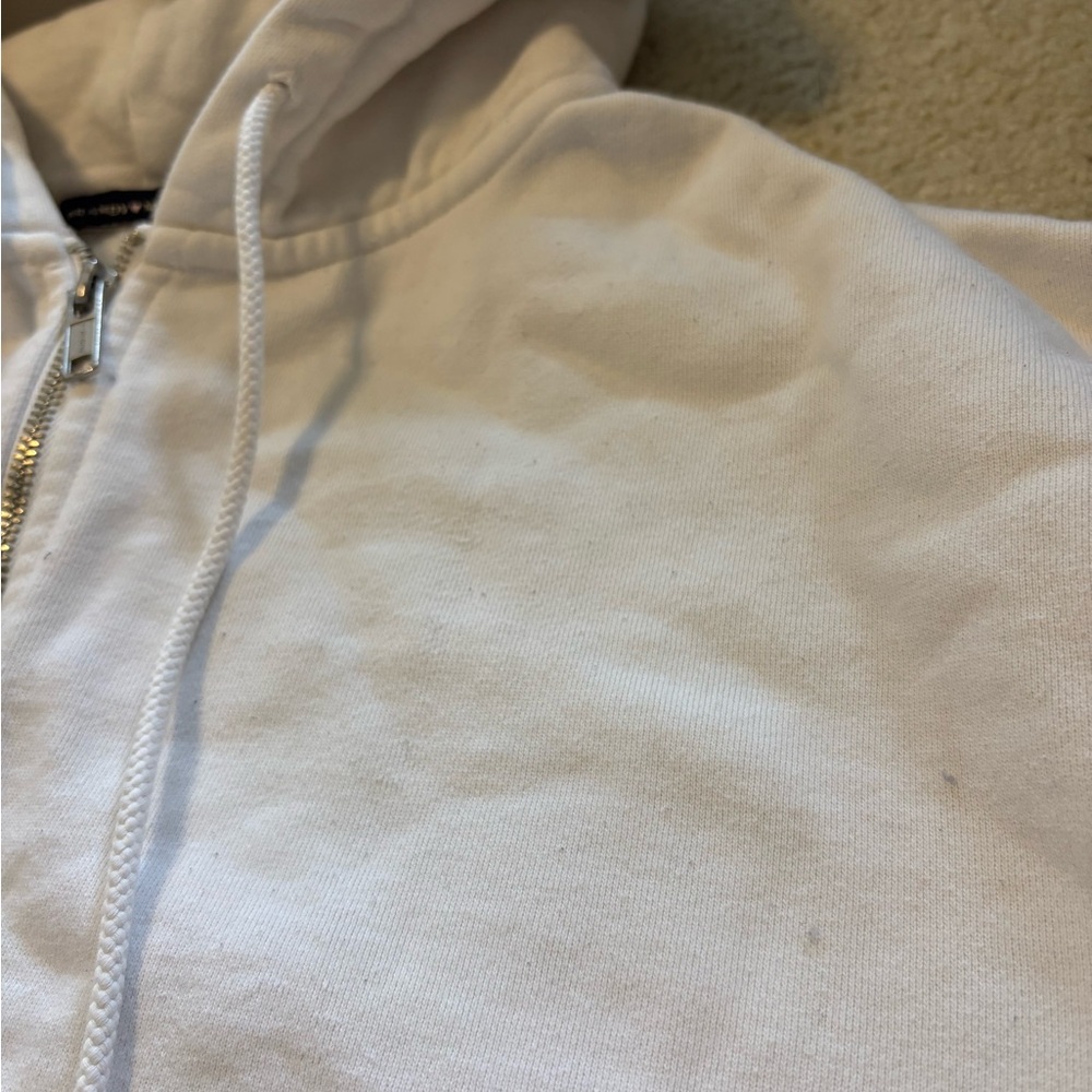 Brandy Melville White Oversized Hoodie - Picture 3 of 4